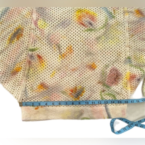 Anthropologie Klaas Jonkman Multicolor Mesh stitch crew neck sweater Medium - Picture 9 of 15